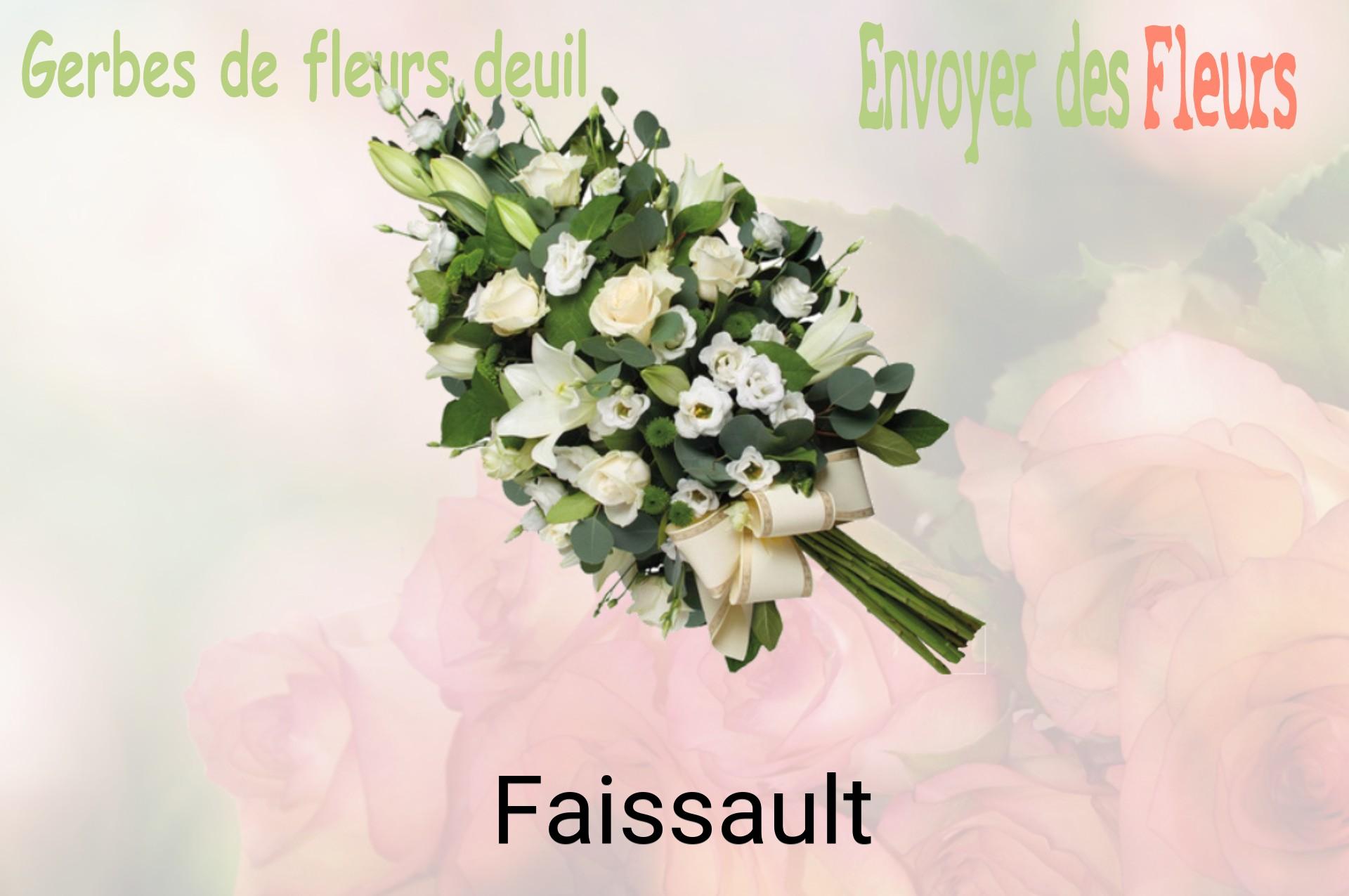 Gerbe de fleurs de deuil livrée à Faissault